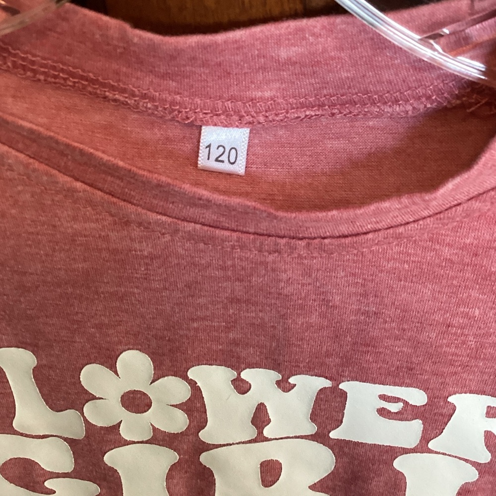 Flower Girl Tee Heather Pink Size Extra Small - Picture 2 of 4